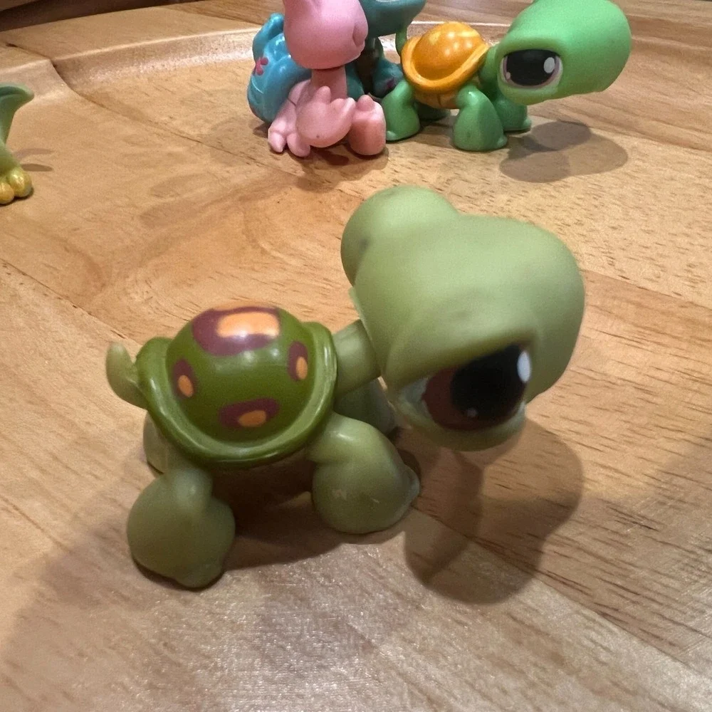 Littlest Pet Shop Reptile Lot Turtle Gecko Salamander Snail LPS Hasbro 5pc